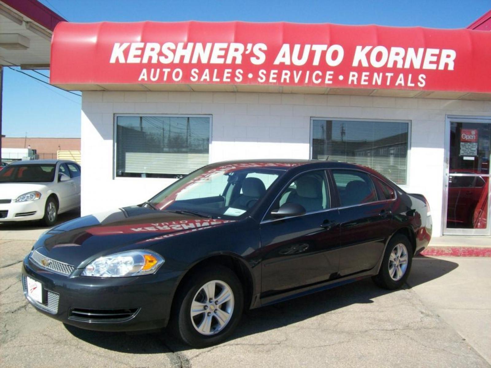 2014 Charcoal /Light Grey Chevrolet Impala LS (2G1WA5E3XE1) with an 3.6-Liter V6 Cylinder Engine engine, Automatic transmission, located at 220 West South St., Hastings, NE, 68901, (402) 461-3161, 40.582653, -98.383919 - Photo #0