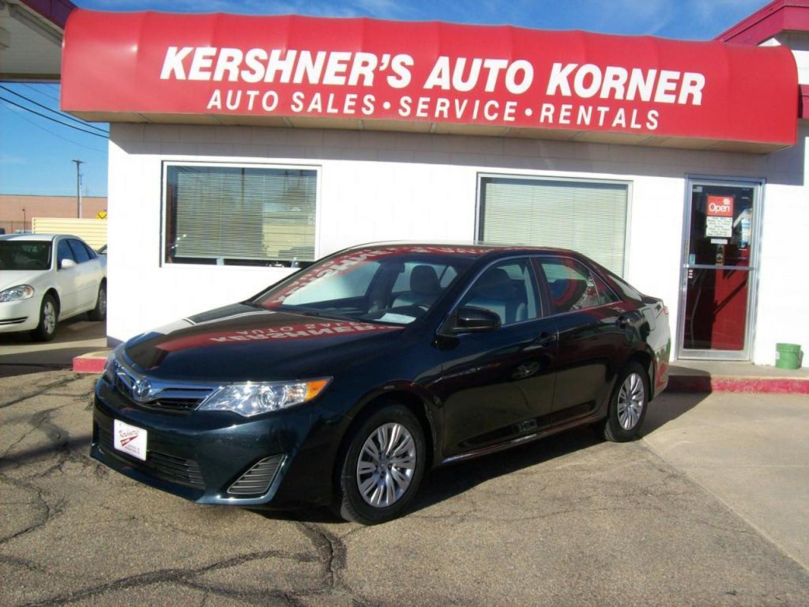 2012 Green /Tan Toyota Camry LE (4T1BF1FK6CU) with an L4, 2.5L engine, Automatic transmission, located at 220 West South St., Hastings, NE, 68901, (402) 461-3161, 40.582653, -98.383919 - Photo #0